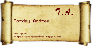 Torday Andrea névjegykártya